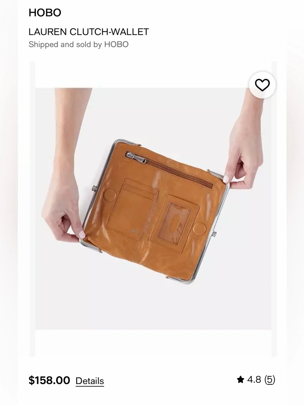 💛HOBO Mustard Leather Frame Clutch
